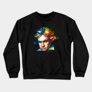 Ludwig van Beethoven Colorful Portrait Crewneck Sweatshirt